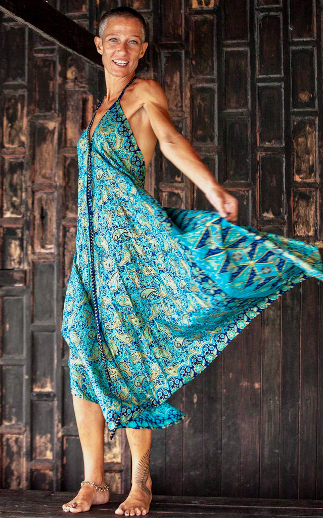 Sea Green Bali Batik Dress Indulge by Clairey